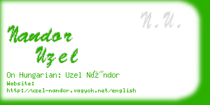 nandor uzel business card